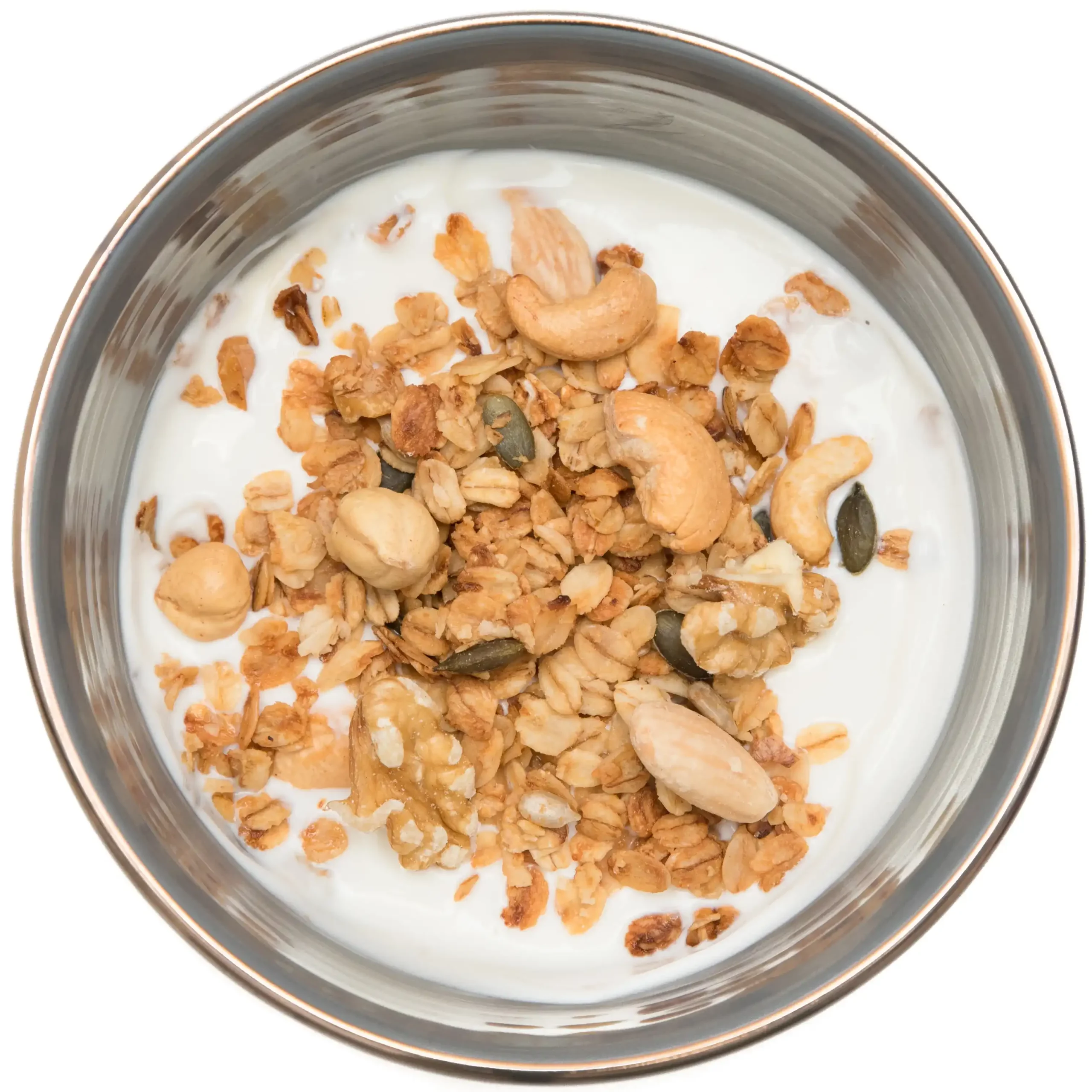 Kom yoghurt met noten en zaden granola